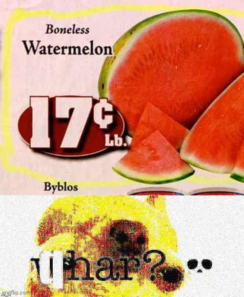 BONELESS WATERMELON | image tagged in qhar,boneless,watermelons,watermelon,you had one job,memes | made w/ Imgflip meme maker