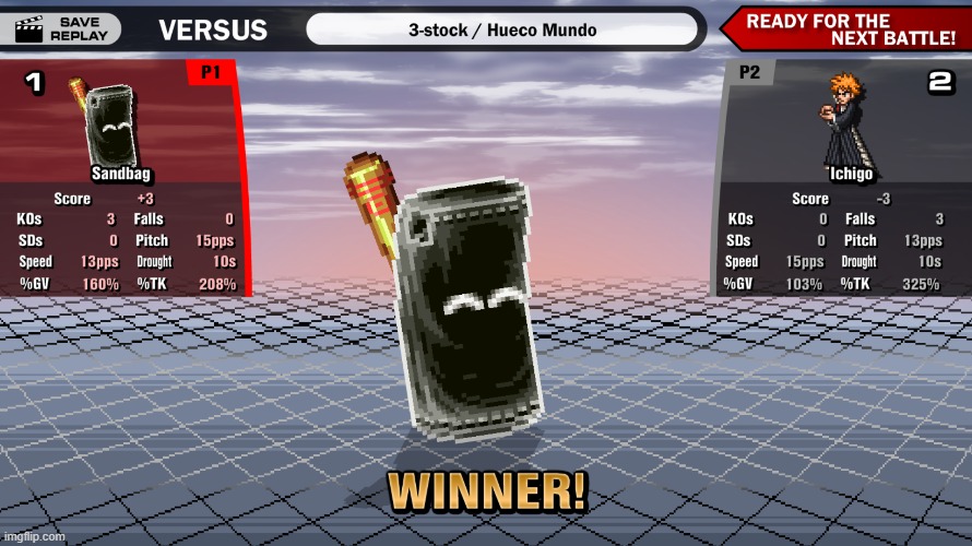big ass sword man got beat up by a punching bag. | made w/ Imgflip meme maker