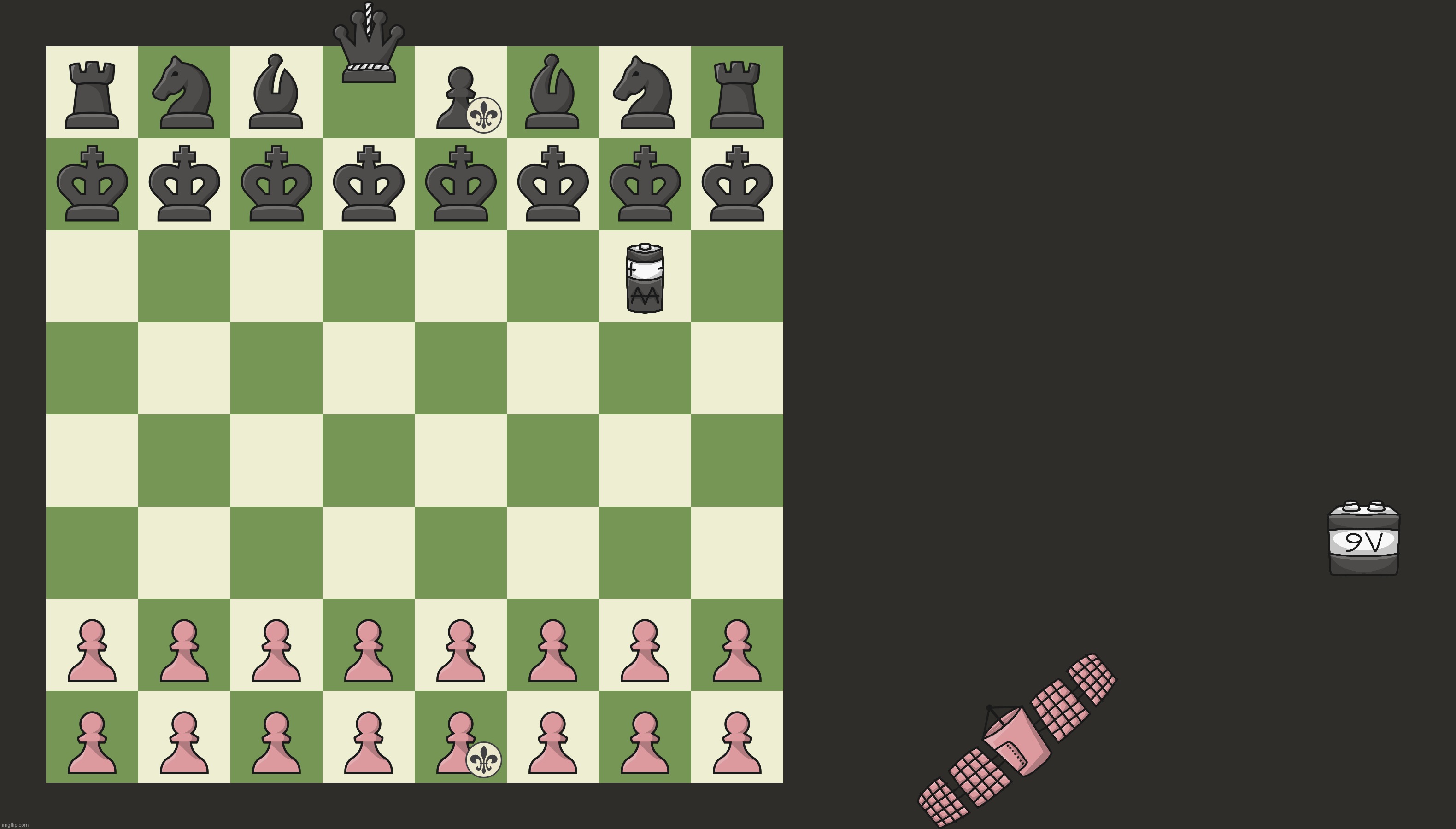 Anarchy Chess part 8: Black to move, top comment in 30 minutes decides | made w/ Imgflip meme maker