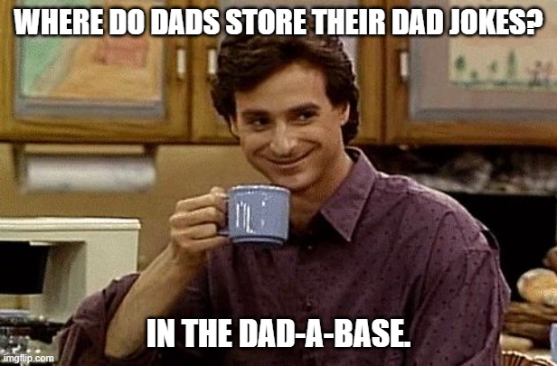 Daily Bad Dad Joke 09/25/2024 | WHERE DO DADS STORE THEIR DAD JOKES? IN THE DAD-A-BASE. | image tagged in dad joke | made w/ Imgflip meme maker