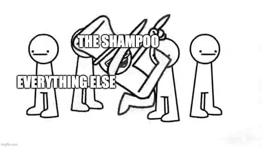 Every Body Do the flop | THE SHAMPOO EVERYTHING ELSE | image tagged in every body do the flop | made w/ Imgflip meme maker