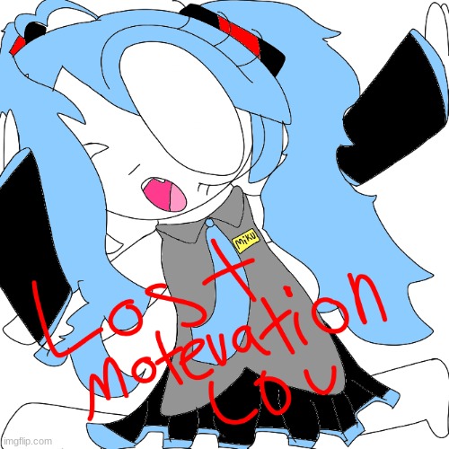 Miku stuck in a box, but I lost motivation | image tagged in idk | made w/ Imgflip meme maker