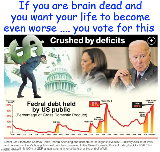 If you are brain dead and you want your life to become even worse .... you vote for this | made w/ Imgflip meme maker