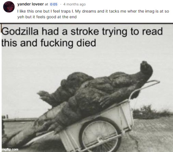 incomprehensible | image tagged in godzilla | made w/ Imgflip meme maker