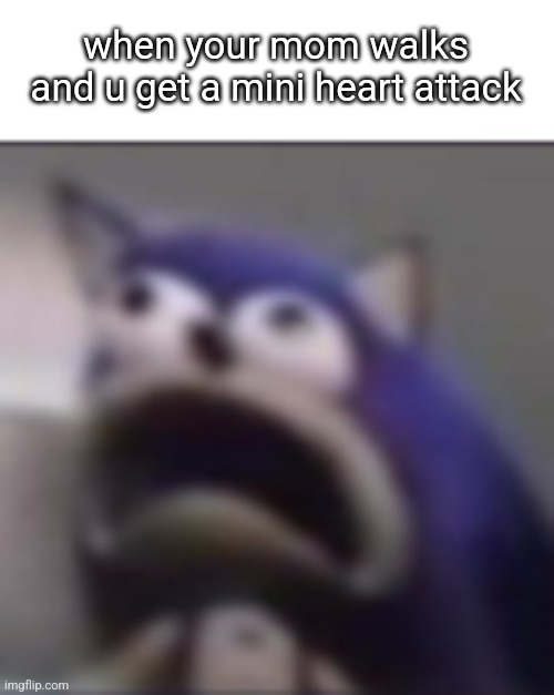 Litterally just happened to me | when your mom walks and u get a mini heart attack | image tagged in distress | made w/ Imgflip meme maker