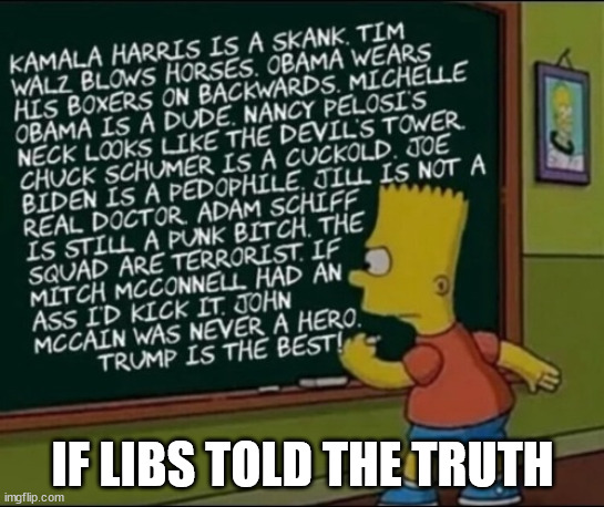 If libs told the truth | IF LIBS TOLD THE TRUTH | made w/ Imgflip meme maker