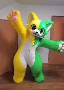 Lemon-Lime Kemono Fursuit Blank Meme Template