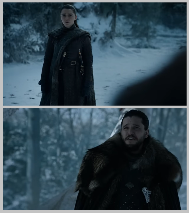 Arya Stark and Jon Snow Reunion Blank Meme Template