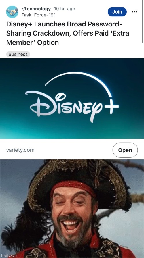 We have a new booty maties, and it’s Pixie Dust! | image tagged in tim curry pirate,disney plus,capitalism,greed,disney,oh god why | made w/ Imgflip meme maker