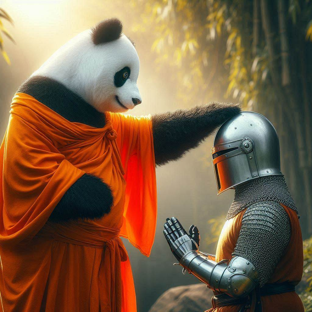 High Quality Panda Monk Blank Meme Template