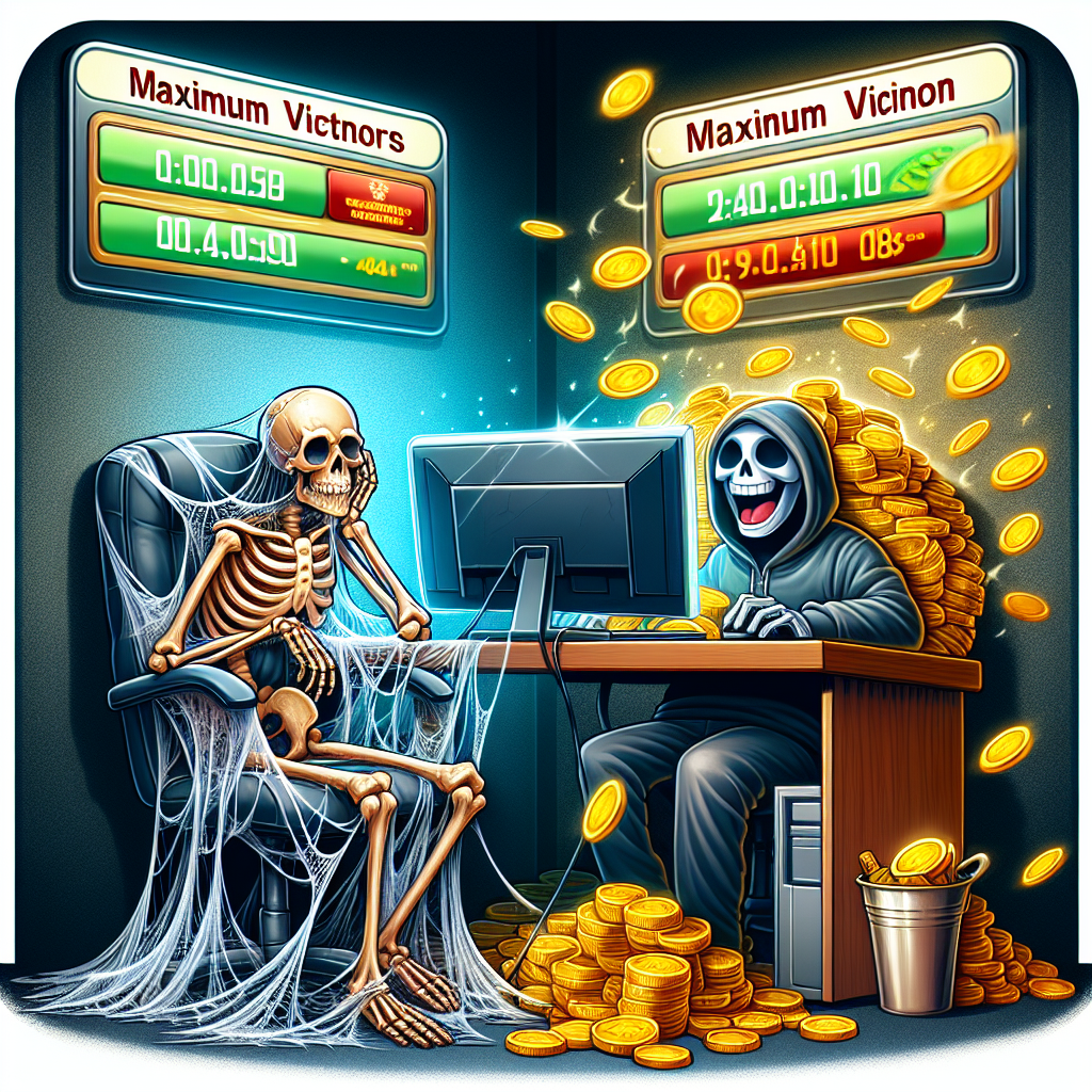 A humorous image of a skeleton sitting in front of a computer, w Blank Meme Template