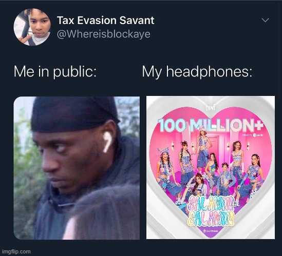 Me in public vs my headphones | image tagged in me in public vs my headphones | made w/ Imgflip meme maker