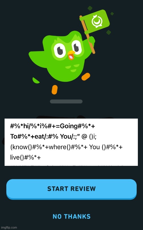 POV: Duolingo when you haven’t done your lesson in 4 years | image tagged in duolingo when you haven't opened the app in 1 month | made w/ Imgflip meme maker