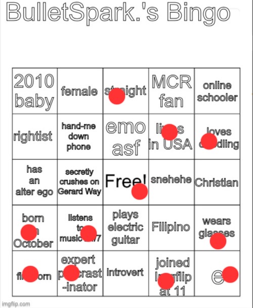 BulletSpark.’s bingo | image tagged in bulletspark s bingo | made w/ Imgflip meme maker