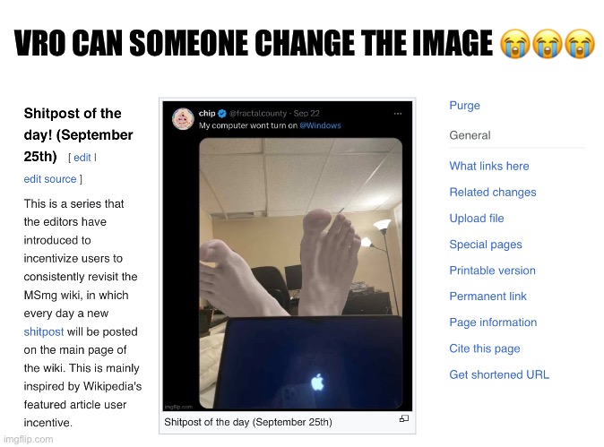 ;-; | VRO CAN SOMEONE CHANGE THE IMAGE 😭😭😭 | made w/ Imgflip meme maker