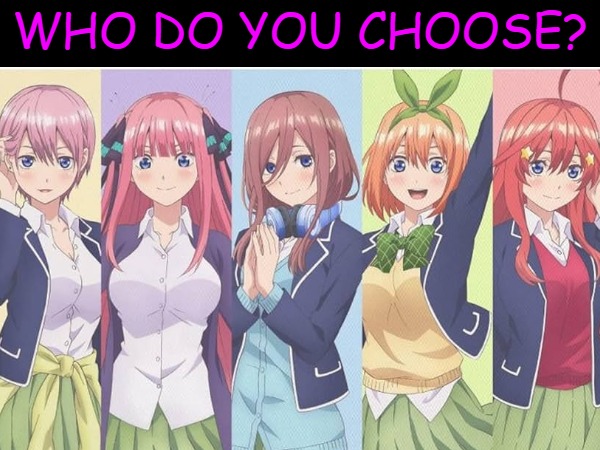 5 Choices, Pick One | WHO DO YOU CHOOSE? | image tagged in fun,funny memes,meme,hard choice to make,choices | made w/ Imgflip meme maker