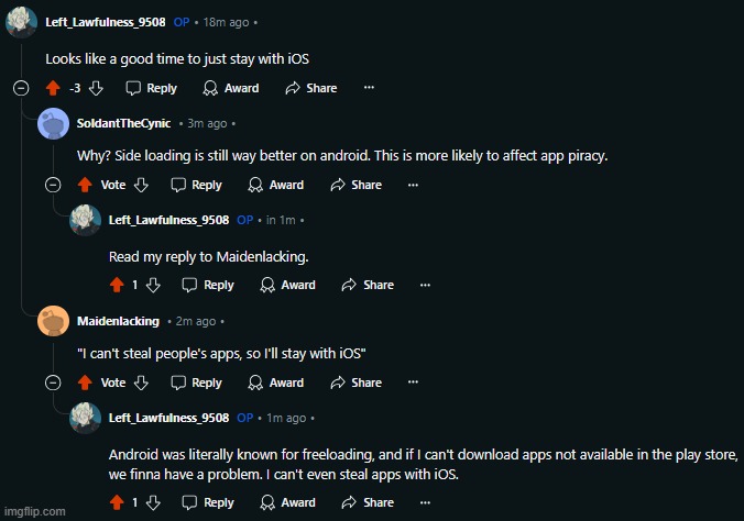 Tf are these Android users on | made w/ Imgflip meme maker