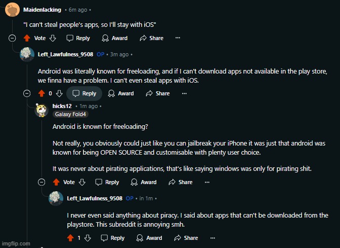 Welp, I'm definitely not switching with Android now | made w/ Imgflip meme maker