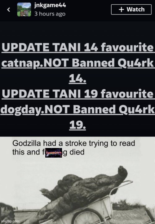 My godzilla had a stroke meme | image tagged in godzilla,godzilla had a stroke trying to read this and fricking died | made w/ Imgflip meme maker