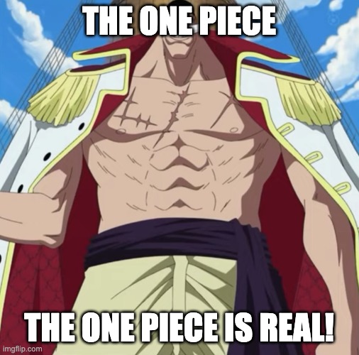 the one piece is real | THE ONE PIECE THE ONE PIECE IS REAL! | image tagged in the one piece is real | made w/ Imgflip meme maker