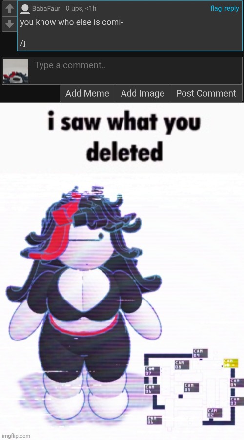 image tagged in i saw what you deleted claire | made w/ Imgflip meme maker