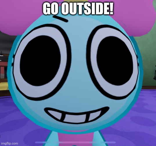 Go Outside! | GO OUTSIDE! | image tagged in erm what the dandy,asthma | made w/ Imgflip meme maker
