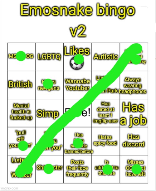 looking forward to getting a job | image tagged in emosnake bingo v2 | made w/ Imgflip meme maker