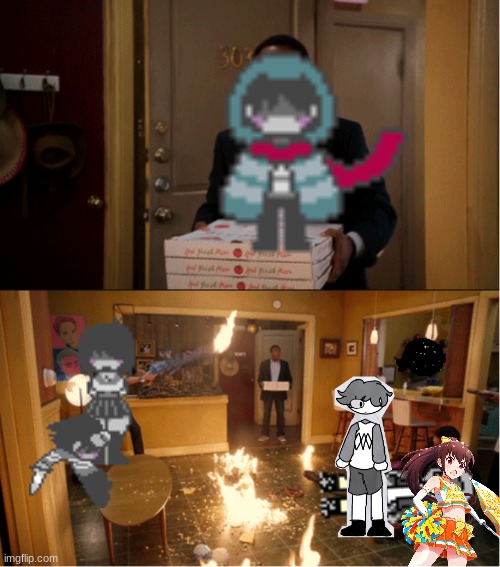 Keeper just wanted pizza | image tagged in community fire pizza meme | made w/ Imgflip meme maker