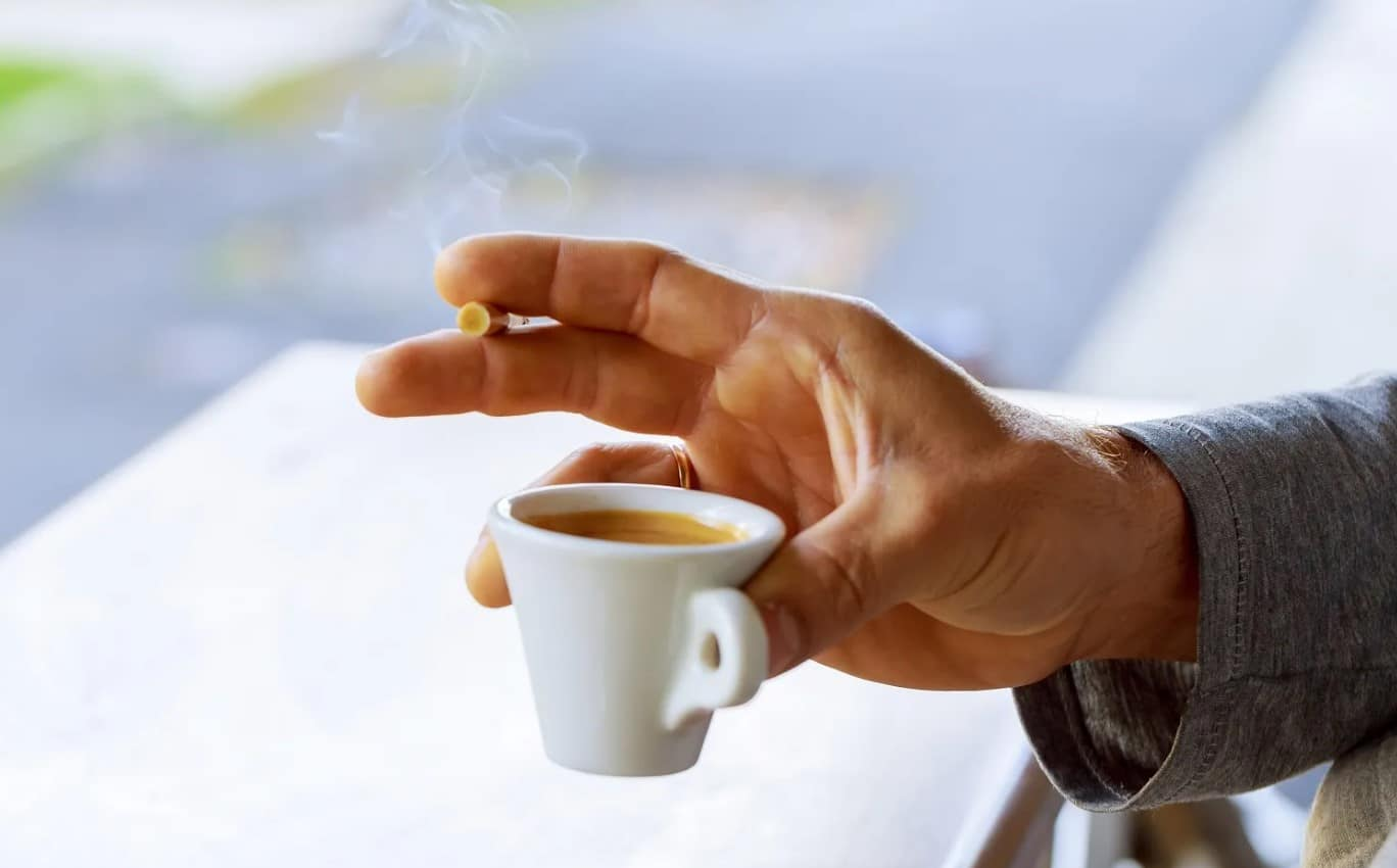 High Quality Cigarette and coffee Blank Meme Template