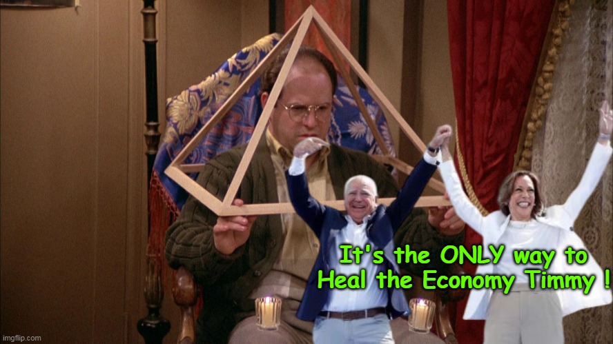 Non Seinfeld fans can just scroll on by | It's the ONLY way to Heal the Economy Timmy ! | image tagged in holistic solution for economy kamala mem | made w/ Imgflip meme maker