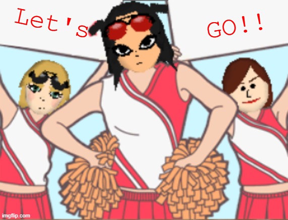 Cheerleader | GO!! Let's | image tagged in cheerleaders | made w/ Imgflip meme maker