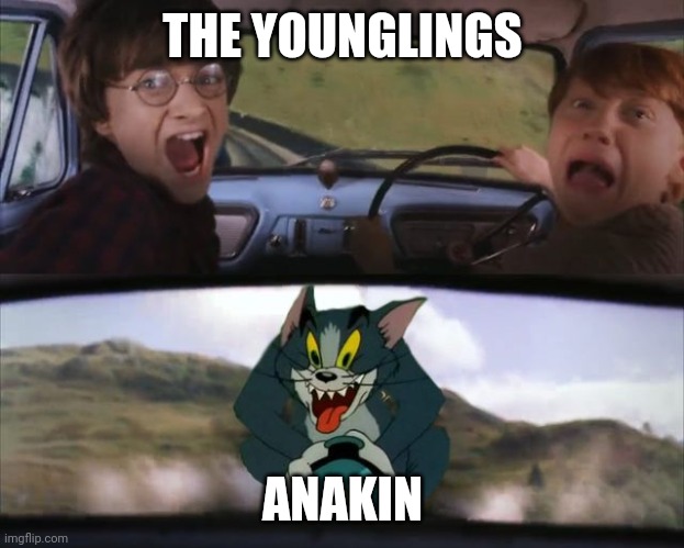 tom and harry potter | THE YOUNGLINGS ANAKIN | image tagged in tom and harry potter | made w/ Imgflip meme maker