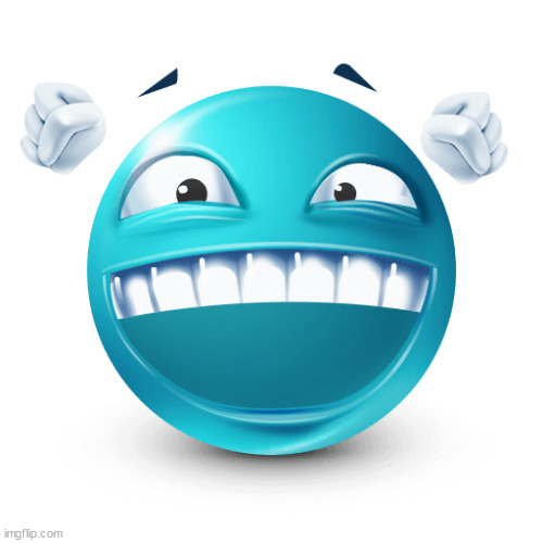 Happy Blue Emoji | image tagged in happy blue emoji | made w/ Imgflip meme maker