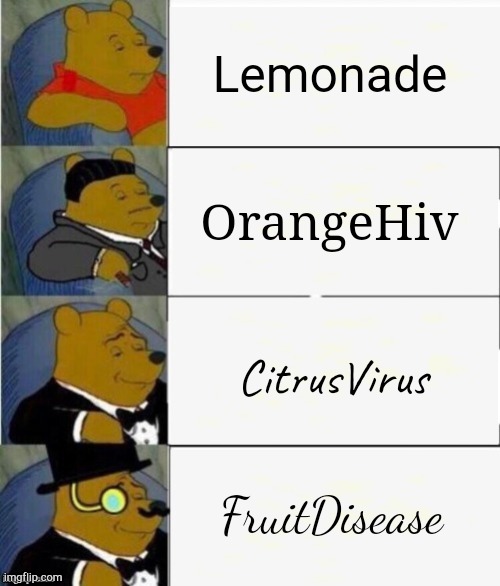 Fancy | Lemonade; OrangeHiv; CitrusVirus; FruitDisease | made w/ Imgflip meme maker