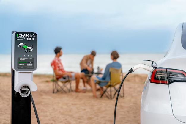 High Quality car charger at beach Blank Meme Template