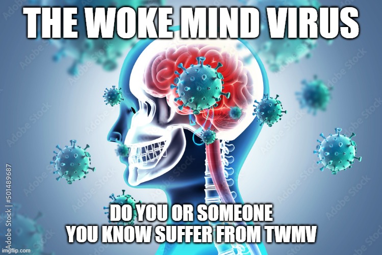 The Woke Mind Virus | THE WOKE MIND VIRUS; DO YOU OR SOMEONE YOU KNOW SUFFER FROM TWMV | image tagged in expanding brain | made w/ Imgflip meme maker