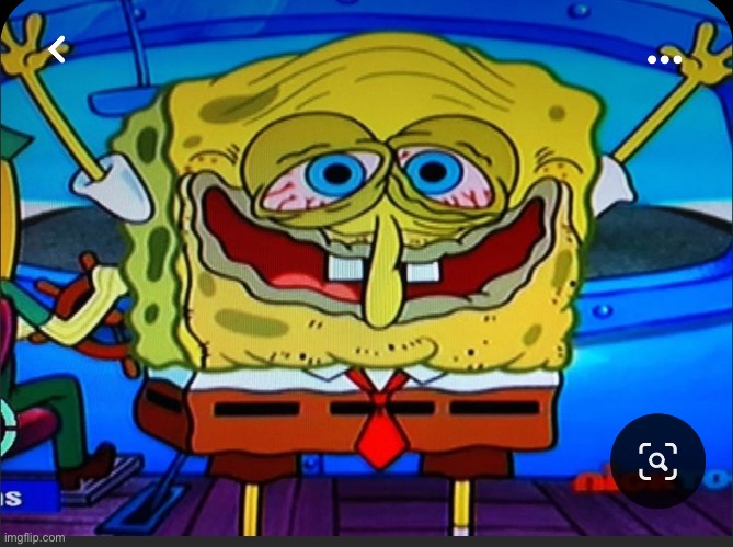 Hungover SpongeBob aka creepy SpongeBob aka curse SpongeBob | image tagged in hungover spongebob | made w/ Imgflip meme maker