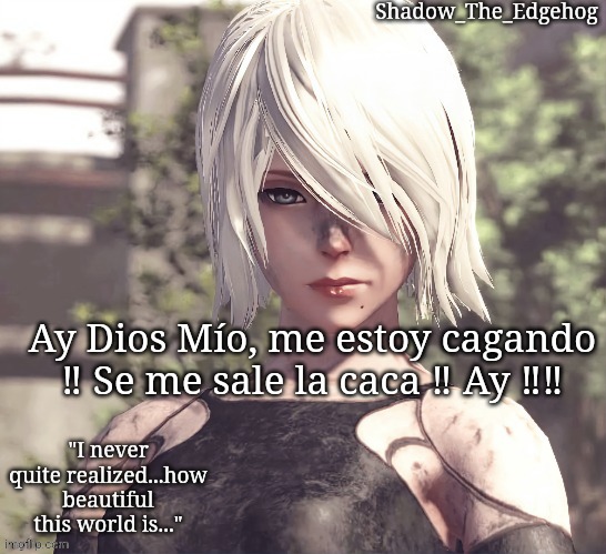 Shadow's A2 Template | Ay Dios Mío, me estoy cagando ‼️ Se me sale la caca ‼️ Ay ‼️‼️ | image tagged in shadow's a2 template | made w/ Imgflip meme maker