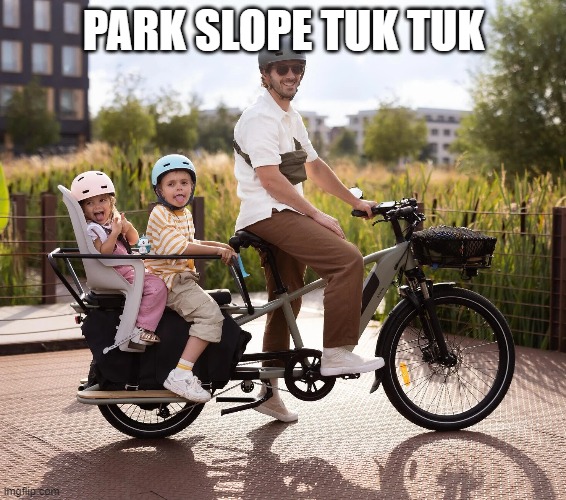 Park Slope Tuk Tuk | PARK SLOPE TUK TUK | image tagged in brooklyn | made w/ Imgflip meme maker