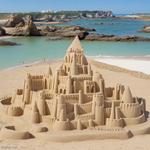 what a nice sandcastle | made w/ Imgflip meme maker
