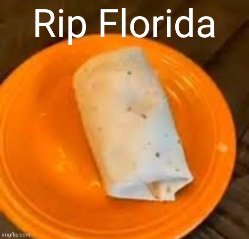 JimmyHere Burrito | Rip Florida | image tagged in jimmyhere burrito | made w/ Imgflip meme maker