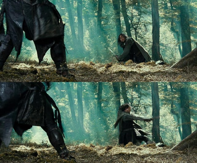 Aragorn and Lurtz Blank Meme Template