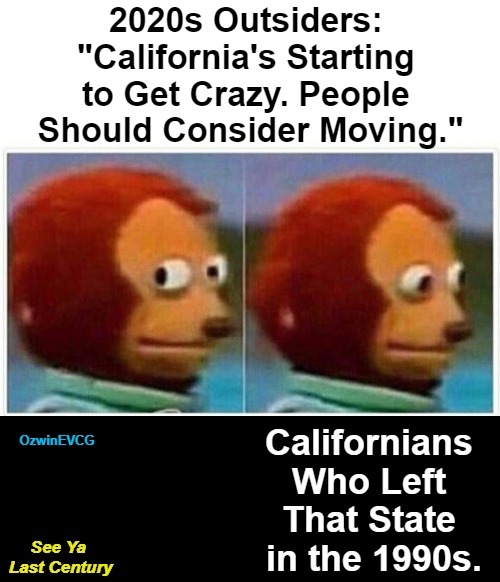 See Ya Last Century | image tagged in california,1990s,clownifornia,2020s,commiefornia,escape | made w/ Imgflip meme maker