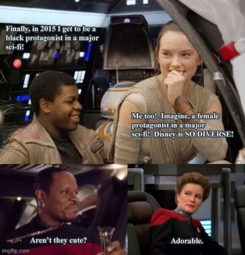 Disney Diversity | image tagged in repost,star wars,star trek | made w/ Imgflip meme maker