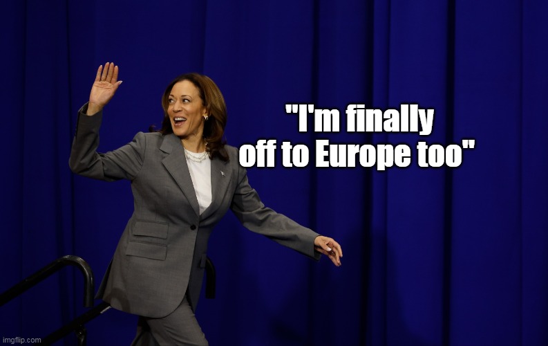 "I'm finally off to Europe too" | made w/ Imgflip meme maker