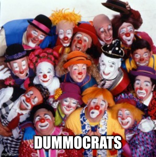 We're Paying These Clowns ? | DUMMOCRATS | image tagged in clowns,political meme,politics,funny memes,funny | made w/ Imgflip meme maker