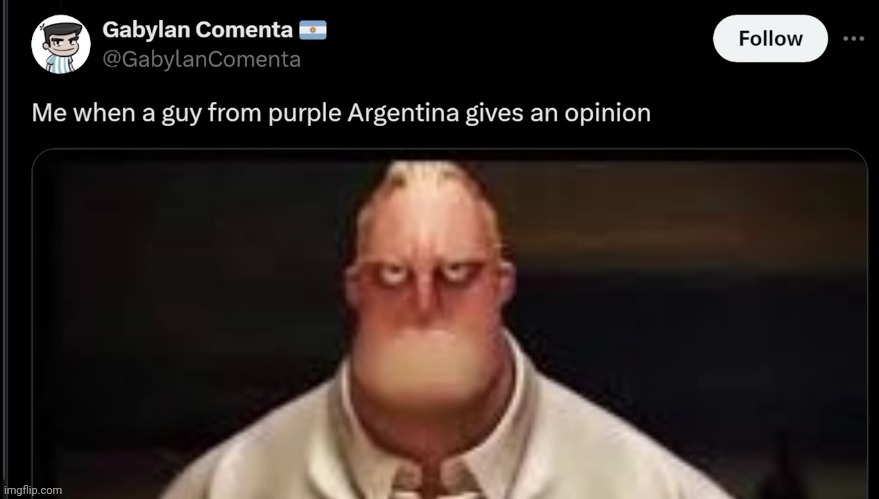 image tagged in purple argentina,twitter | made w/ Imgflip meme maker