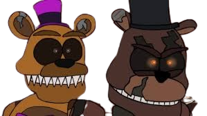 Nightmare freddy and nightmare ffredbear Blank Meme Template