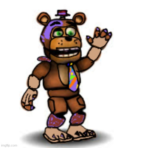 FNaF World Glamrock Nedd Bear | made w/ Imgflip meme maker