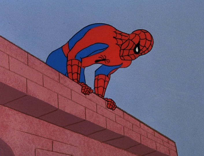 High Quality Spiderman Looking Down Blank Meme Template